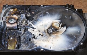 Damaged hard drive