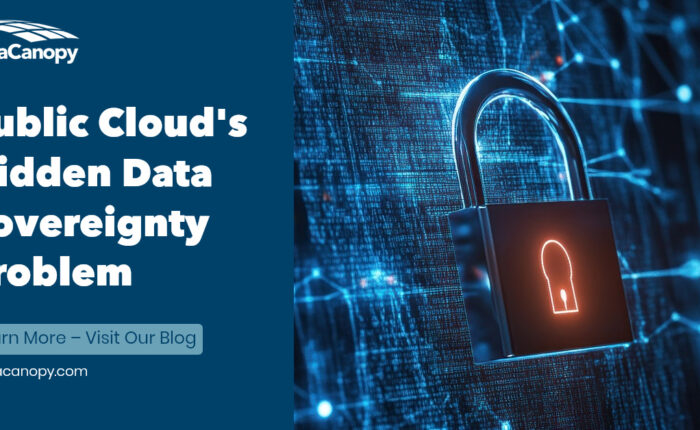 A billboard ad with the title: Public Cloud's Data Sovereignty Problem