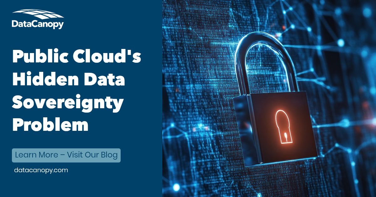 A billboard ad with the title: Public Cloud's Data Sovereignty Problem